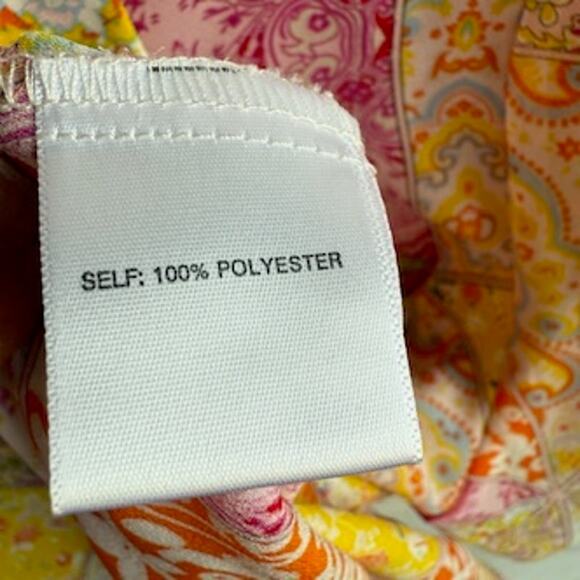 Cottagecore Bandana Paisley Button Up Blouse Patchwork Print Boho Western - Picture 8 of 8